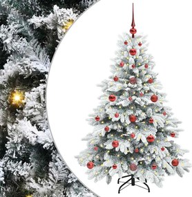 vidaXL Mű karácsonyfa 150 LED-del állvánnyal Fehér 120 cm PE és PVC