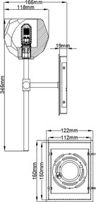 Quintiesse REGALIA QN-REGALIA1-PC-BATH Fali lámpa 1x3W/G9 3000k 300LM IP44