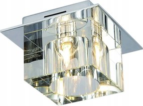 Üveg kocka átlátszó glamour tömb a nappaliba Beauty Rocco ezüst