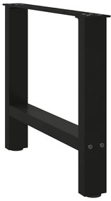 2 db fekete acél dohányzóasztal láb 50 x (42-43) cm