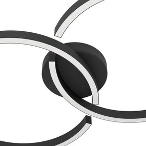 Eglo 900955-LED RGBW Dimmelhető mennyezeti lámpa AMANDOLO 19,5W/230V fekete + távirányító