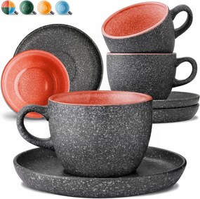 Cosumy Cappuccino Csésze Szett 4 x200ml Kerámia Csészék Ajándék