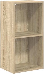 vidaXL 2-szintes sonoma színű szerelt fa könyvszekrény 40x30x76,5 cm