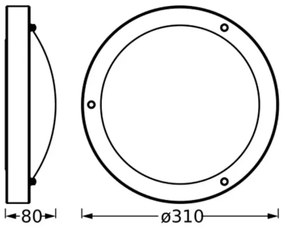 Osram - Fürdőszobai mennyezeti lámpatest BATHROOM CLASSIC 1xE27/15W/230V IP44
