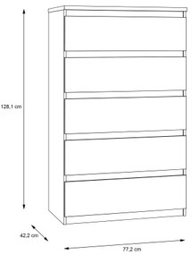 MAO fiókos komód, artisan tölgy