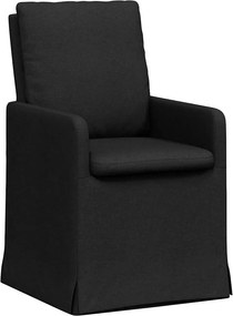 vidaXL Étkező Székek 2 pcs Fekete 57 x 67 x 98 cm szövet
