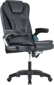 Irodai szék masszázs funkcióval, fekete, TYLER NEW