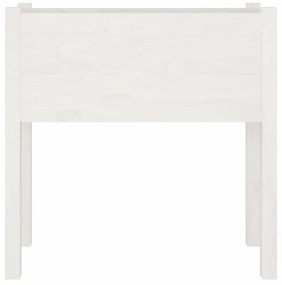 2 db fehér tömör fenyőfa kerti virágtartó 70 x 31 x 70 cm
