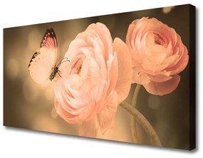 Vászonkép falra Butterfly Roses Természet 100x50 cm