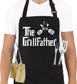 Kötény Ajándék Apák Napjára The Grillfather grill kötény