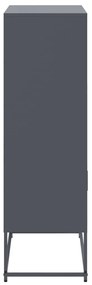 vidaXL antracitszürke acél magasszekrény 68,5 x 38,5 x 123,5 cm