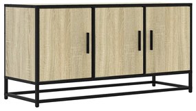 sonoma tölgy színű szerelt fa és fém TV-szekrény 100x35x50 cm