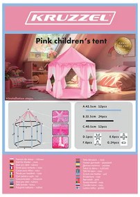 Gyerek sátor palota - Rózsaszín