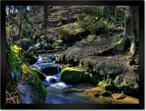 Poszterek keretben 40x30 Hegyi patak a fák között