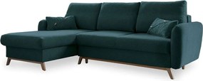 Scandic Lagom türkiz kinyitható sarokkanapé, bal oldali - Miuform