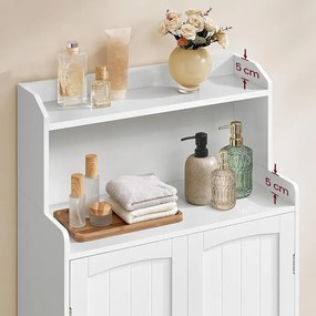 Fehér Fürdőszobai Szekrény 60×30×100 cm, MDF. AUK-E1177 WT