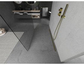 Mexen, Mexen Kioto zuhanykabin fala 180 x 200 cm, átlátszó 8 mm, arany - 800-180-002-50-00