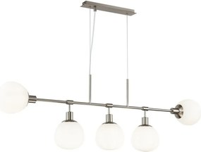 MAYTONI MOD221-PL-05-N ERICH Modern Függesztett Lámpa Fehér, Nikkel E14 IP20