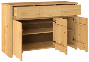 Oldalszekrény &quot;DRAMMEN&quot; 114x43x75,5 cm Tömör fenyő