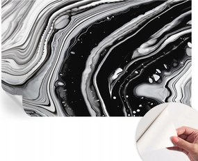 Divatos öntapadós fali tapéta furnér monokróm hullámok 416x254 cm