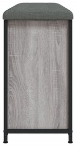 szürke sonoma színű cipőpad lehajtható fiókkal 102 x 32 x 56 cm