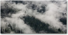 Konyhai panel Köd az erdő felett 100x50 cm Ragasztó