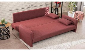 3 személyes kanapéágy Bella Sofa  - Bordó
