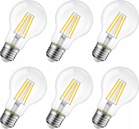 Led izzó Lvwit E27, 470 lm, meleg fehér 2700 K, helyettesítő 40 W 6 db