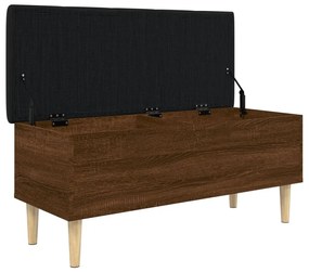barna tölgy színű szerelt fa tárolópad 102x42x46 cm