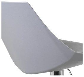 Szürke bőr utánzat állítható magasságú bárszék szett 2 db-os (ülésmagasság 56,5 cm) – Casa Selección