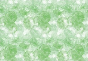 Fotótapéta Akvarell Bazsarózsa Zöld virágok vinil 368x254 +ragasztó