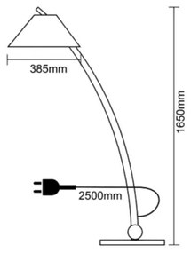 Tömör kőris állólámpa 1xE27/60W/230V