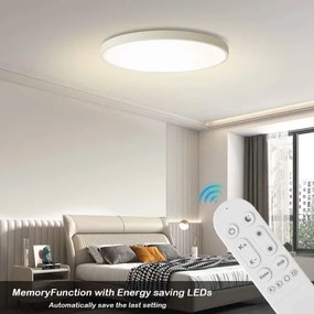 Immax NEO 07315L-LED SEMPLICI dimmelhető mennyezeti lámpa 96 W / 230 V, Ø 80 cm, Wi‑Fi (Tuya), fehér + távirányító