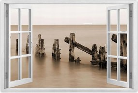 Poszterek 120x80 Hullámtörő fából