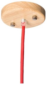 Wood függőlámpa piros vezetékkel - SULION