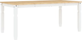 vidaXL Corona fehér tömör fenyőfa ebédlőasztal 180 x 90 x 75 cm