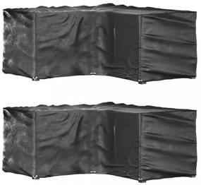 2 db L-alakú kerti bútorhuzat 16 fűzőlyukkal 215x215x90 cm