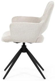 Elegáns Forgó Étkezőszék Krémszínben. 360°-ban forgatható.
