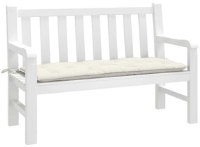 melange krémszínű szövet kerti padpárna 120x50x7 cm