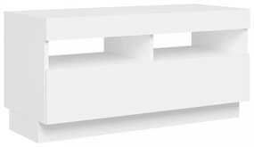 fehér TV-szekrény LED-lámpákkal 80 x 35 x 40 cm