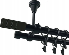 Mennyezeti Függönykarnis Fekete Matt 19+19mm Nordic 300cm