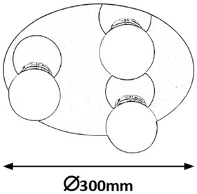 Rabalux 2113 - Fürdőszobai mennyezeti lámpa BECCA 3xG9/28W/230V IP44