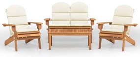 4 részes tömör akácfa kerti Adirondack ülőgarnitúra