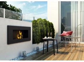 DELTA2/CZARNY/TUV - Beépíthető BIO DELTA2 kandalló 40x90 cm 2kW fekete