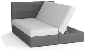 Franciaágy 140 cm Marion (ágyráccsal és matraccal) (fehér + fekete). 621137