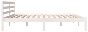 fehér tömör fenyőfa ágykeret 180 x 200 cm (Super King)