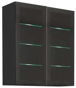 Felső konyhaszekrény Arikona Monzesa Sobera 80 GS 90 2F (fekete) . 1097044