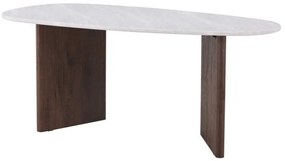 Asztal Dallas 3741Barna, Világosszürke, 75x90x180cm, Spraystone, Közepes sűrűségű farostlemez