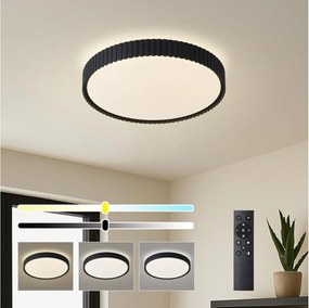 Brilagi - LED dimmelhető mennyezeti lámpa CORVO LED/54W/230V 3000-6000K fekete, átmérő 40 cm + távirányító