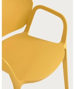 Sárga műanyag kerti szék Ania – Kave Home